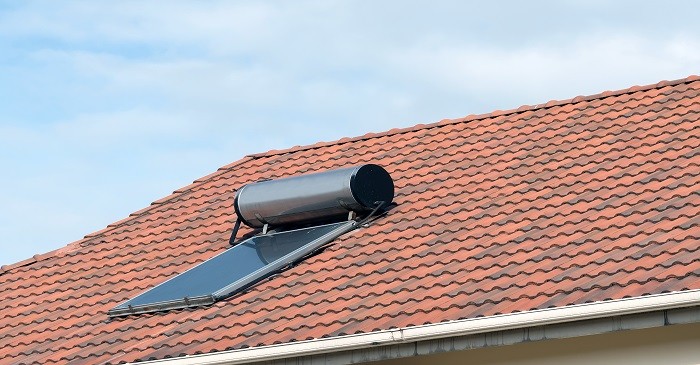 Solar water heating at luxury as well as low income townhouses