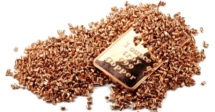 Copper under pressure drops almost 16%