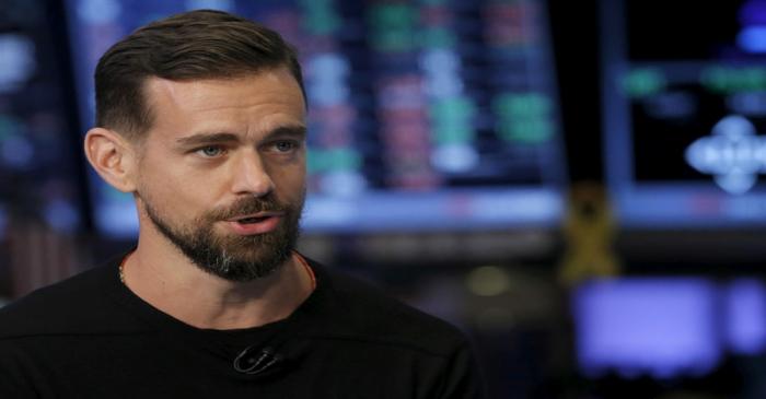 Jack Dorsey, CEO of Square and CEO of Twitter, speaks during an interview with CNBC following
