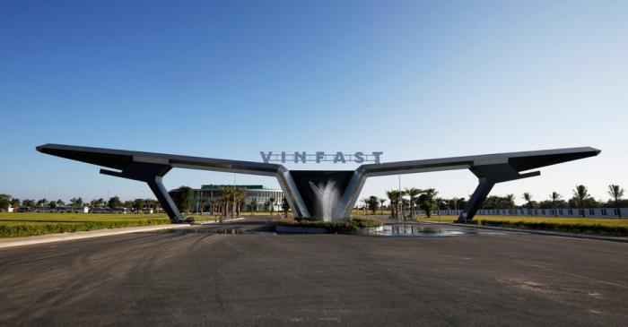 Vinfast factory is seen in Hai Phong city
