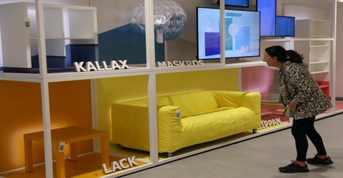 A customer shops at an IKEA store in Madrid