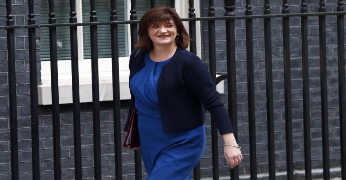 Britain's Education Secretary Nicky Morgan arrives for a cabinet meeting at number 10 Downing