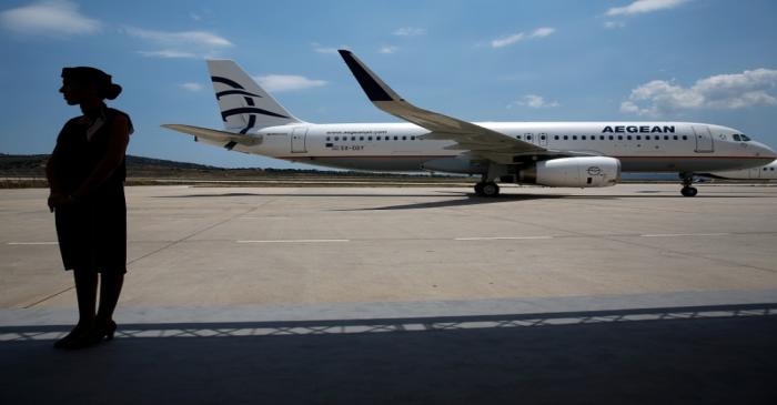 FILE PHOTO: An Airbus A320 is seen at Eleftherios Venizelos airport, during the official