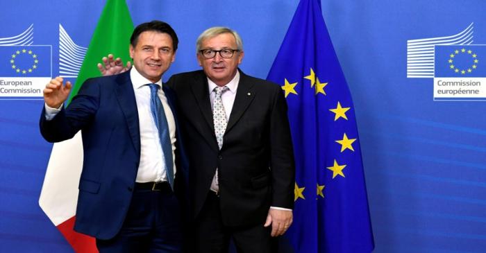 FILE PHOTO: Italian Prime Minister Giuseppe Conte meets with European Commission President