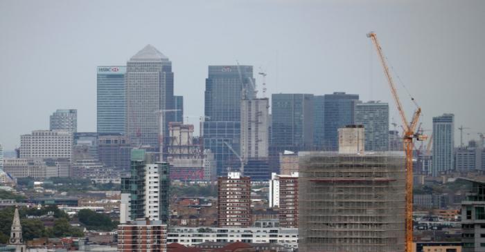 FILE PHOTO: The Canary Wharf financial district is seen from the Broadway development in