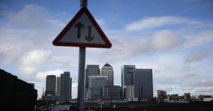 FILE PHOTO - The Canary Wharf financial district is seen in east London