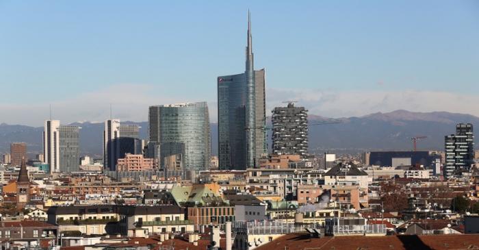 FILE PHOTO: The Unicredit headquater is seen at Porta Nuova's district downtown Milan