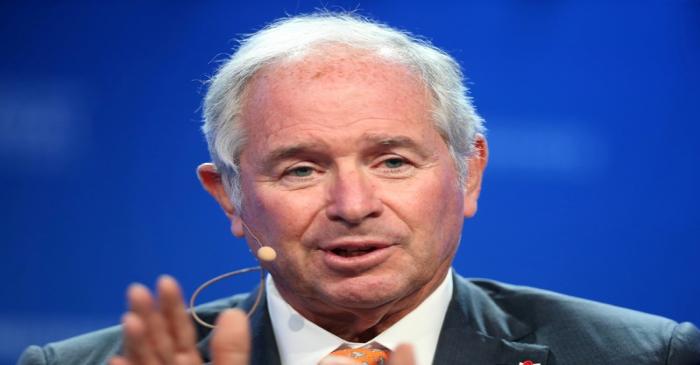 FILE PHOTO: Stephen Schwarzman, Chairman, CEO and Co-Founder of Blackstone, speaks during the