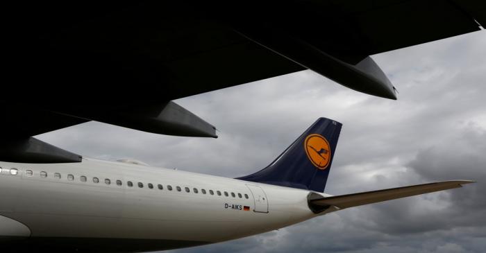 FILE PHOTO: A Lufthansa Airbus A330-300 aircraft is brought into a maintenance hangar at