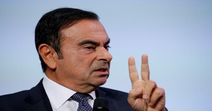 FILE PHOTO: Carlos Ghosn, chairman and CEO of the Renault-Nissan-Mitsubishi Alliance, attends