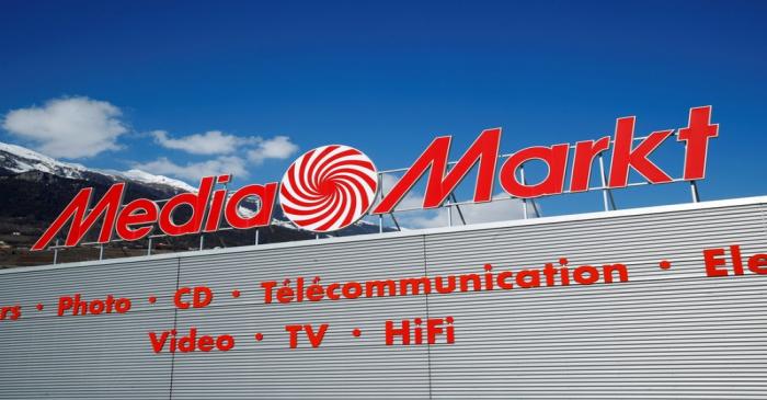 FILE PHOTO: A logo is pictured on a Media Markt supermarket in Conthey near Sion