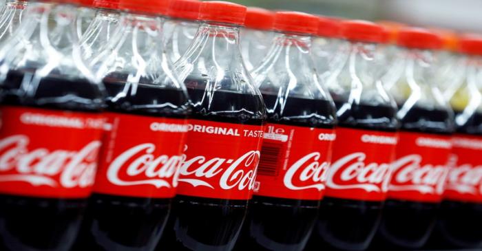 FILE PHOTO - Bottles of Coca-Cola are seen at a Carrefour Hypermarket store in Montreuil, near