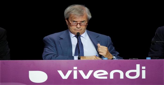 Vincent Bollore, Chairman of the Supervisory Board of media group Vivendi, attends the