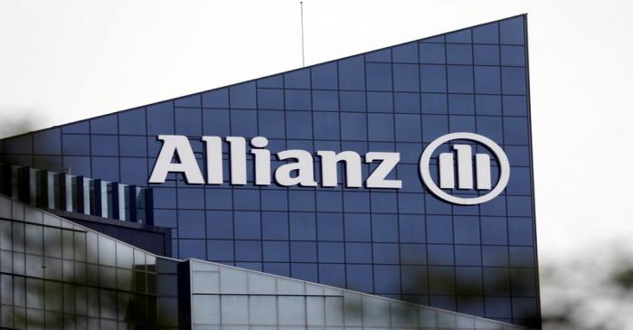 FILE PHOTO: The logo of insurer Allianz SE is seen on the company building in Puteaux at the