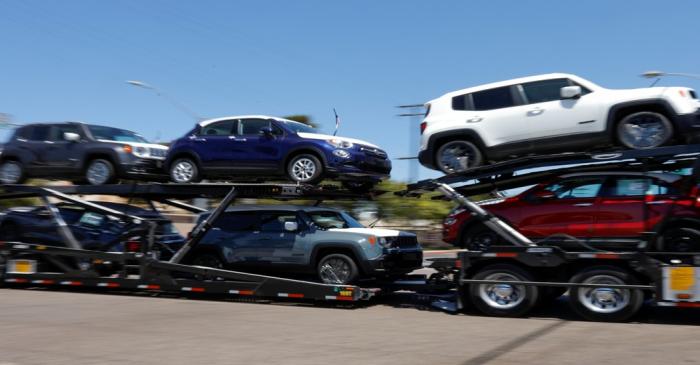 FILE PHOTO:  Imported vehicles are shown out for delivery in National City, California