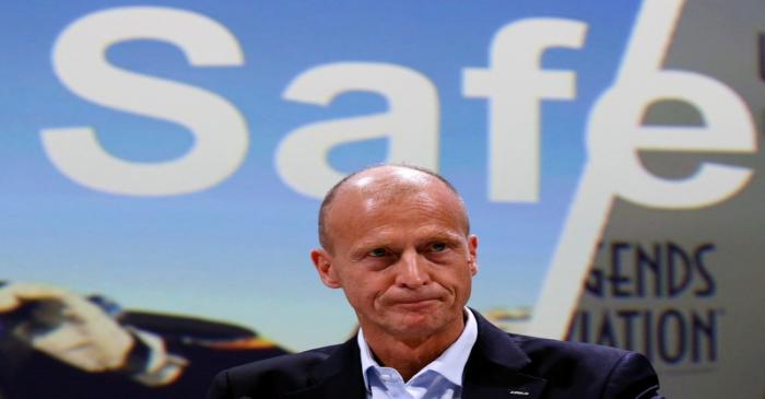 FILE PHOTO:  Airbus CEO Tom Enders attends Airbus's annual press conference on Full-Year 2018