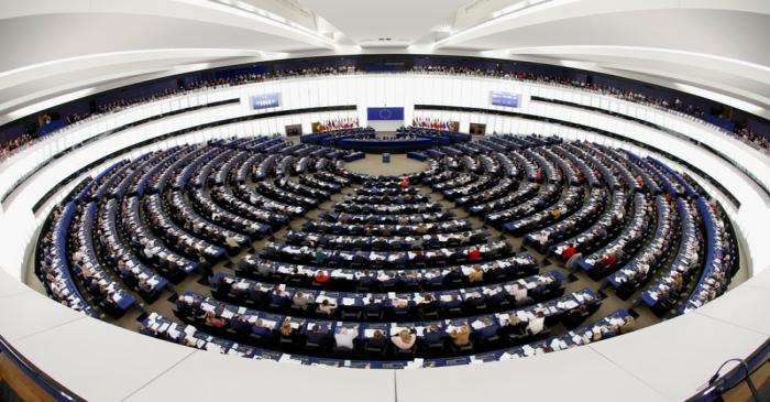 Members of the European Parliament take part in a voting session in Strasbourg