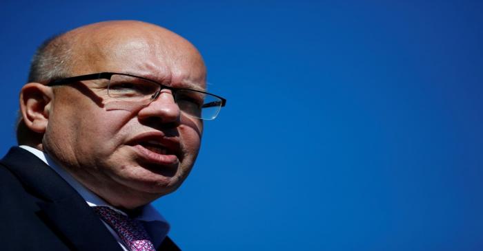 FILE PHOTO: Minister for Economic Affairs and Energy Peter Altmaier delivers a statement after