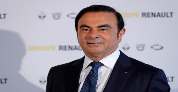 FILE PHOTO:  Carlos Ghosn, Chairman and CEO of the Renault-Nissan Alliance, poses after the
