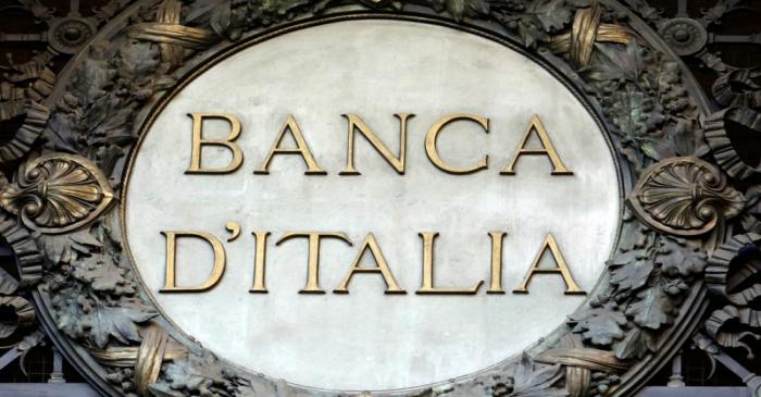 FILE PHOTO: The Banca D'Italia logo is seen at the headquarters in Milan