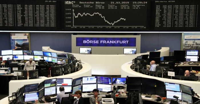 The German share price index DAX graph at the stock exchange in Frankfurt
