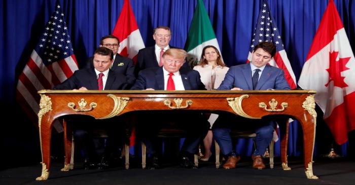 FILE PHOTO: USMCA signing ceremony at the G20 in Buenos Aires