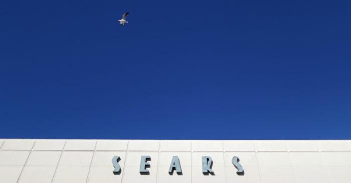 A derelict Sears store is seen in Santa Monica