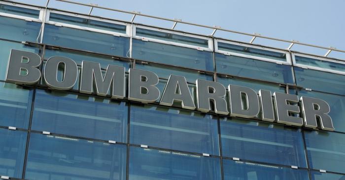 Logo of Bombardier is seen in Zurich