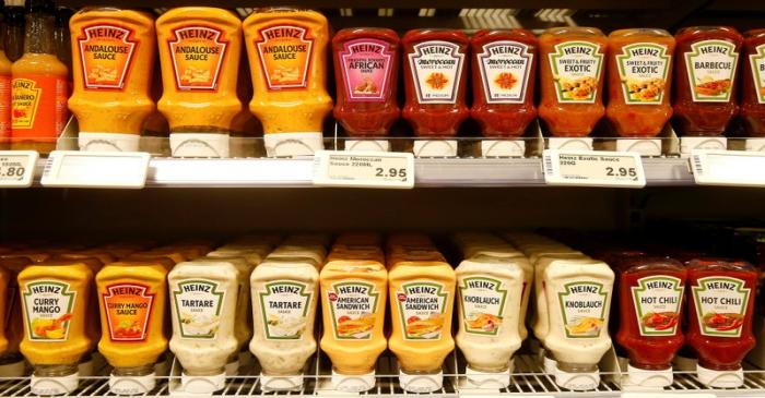 FILE PHOTO: Various Heinz sauces of U.S. food company Kraft Heinz are offered at a supermarket