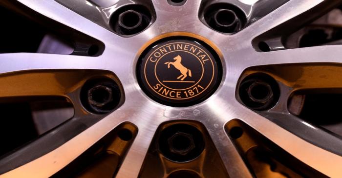 FILE PHOTO: A tyre of German tyre company Continental is pictured before the annual news