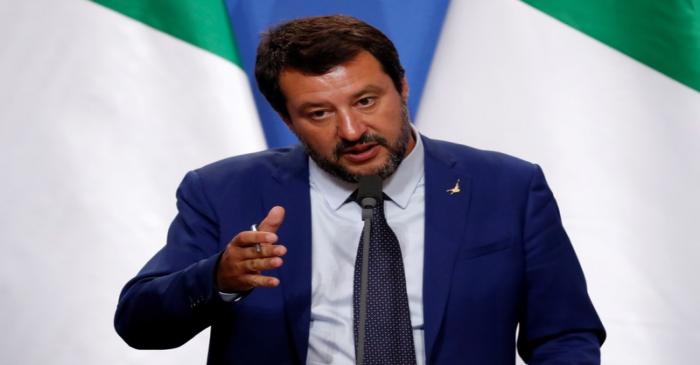 FILE PHOTO: Italian Deputy PM Salvini and Hungarian PM Orban hold a joint news conference in