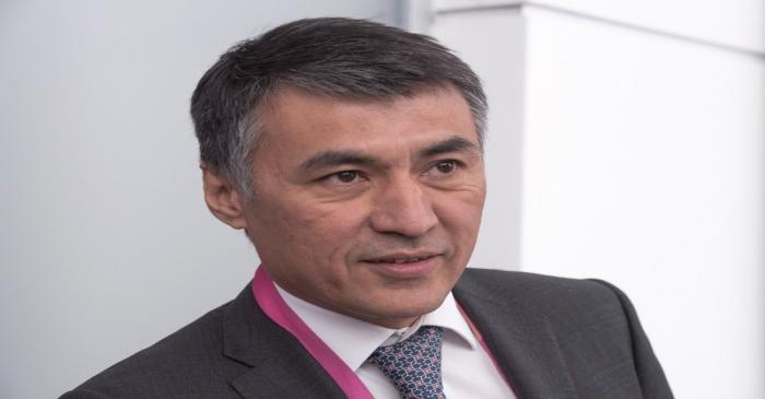 Kazakh Deputy Energy and Mineral Resources Minister Magaulov speaks during an interview in