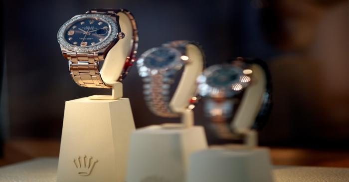 FILE PHOTO: Watches of Swiss manufacturer Rolex are seen on display at the Monte Carlo Country