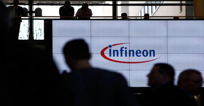 Shareholders arrive for the annual meeting of German semiconductor manufacturer Infineon in