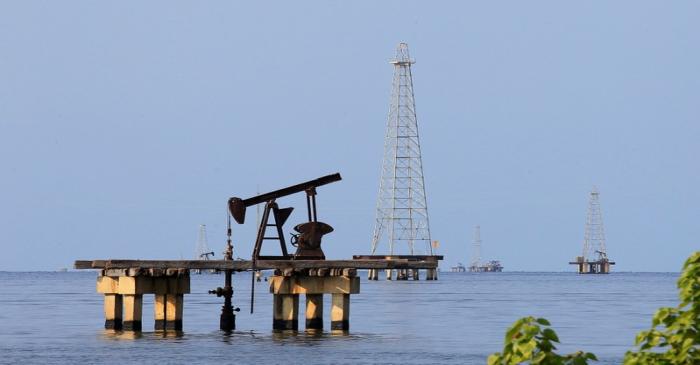 FILE PHOTO: Oil facilities are seen on Lake Maracaibo in Cabimas