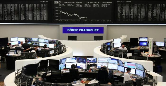 The German share price index DAX graph at the stock exchange in Frankfurt