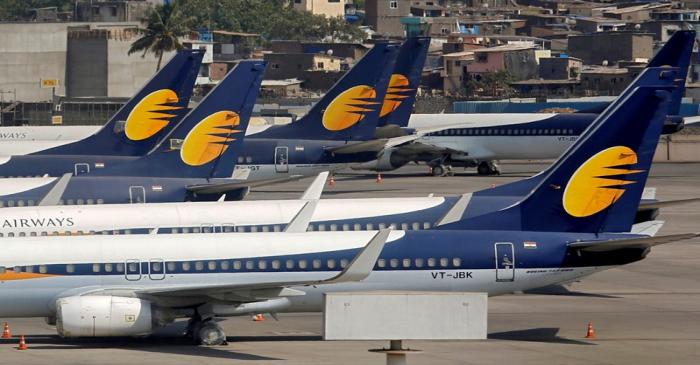 FILE PHOTO: Jet Airways aircrafts are seen parked at the Chhatrapati Shivaji Maharaj