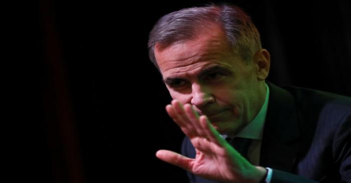 FILE PHOTO: The Governor of the Bank of England, Mark Carney speaks at an FT event in London