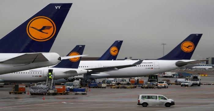 FILE PHOTO: Lufthansa planes at Fraport airport in Frankfurt