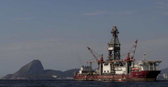 FILE PHOTO: The Odebrecht Oil and Gas drillship is seen in the Guanabara bay in Rio de Janeiro