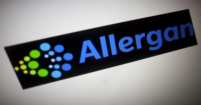 The Allergan logo is seen in this photo illustration