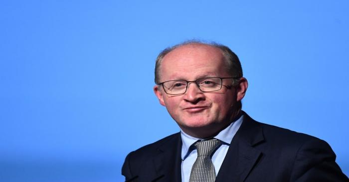 Governor of the Central Bank of Ireland Philip Lane speaks at a European Financial Forum event