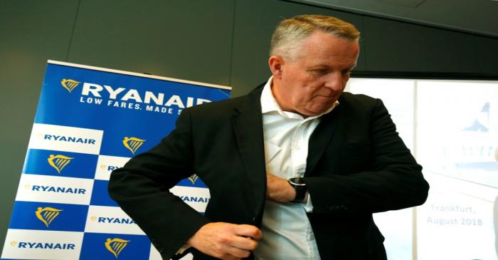 Chief Operating Officer Bellew of Ryanair attends a news conference in Frankfurt