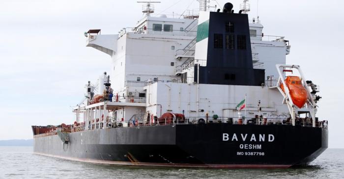 The Iranian vessel Bavand is seen near the port of Paranagua