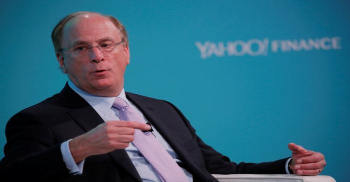 Larry Fink, Chief Executive Officer of BlackRock, takes part in the Yahoo Finance All Markets
