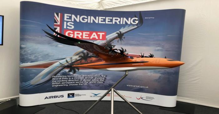 An Airbus concept aircraft with a wing design inspired by nature, dubbed Bird of Prey, is