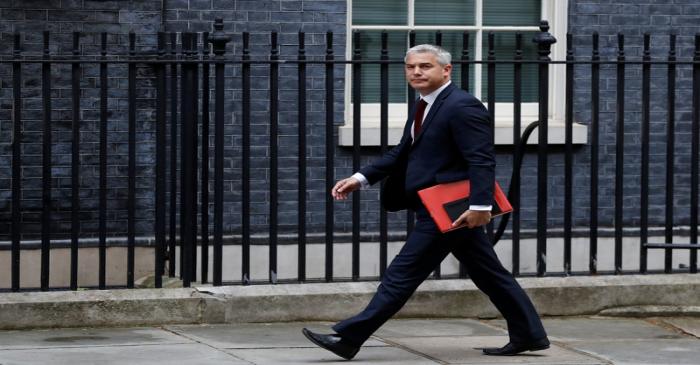 Britain's Secretary of State for Exiting the European Union Stephen Barclay arrives at Downing