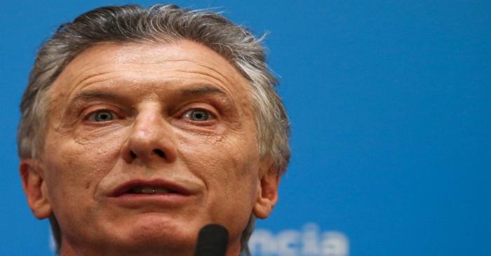 Argentina's President Mauricio Macri attends a news conference in Buenos Aires