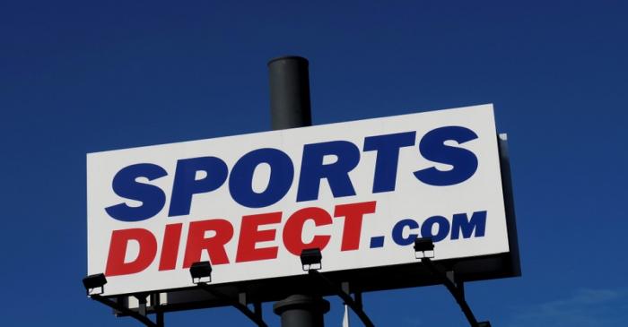 Company logo is seen outside a Sports Direct store in Vienna