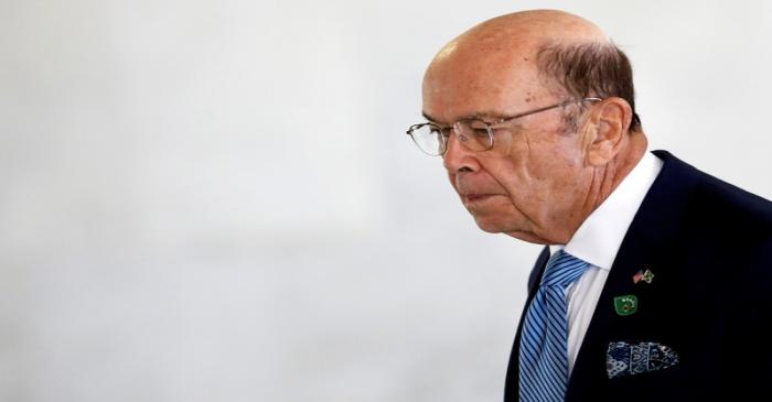 FILE PHOTO: U.S. Commerce Secretary Wilbur Ross arrives to a meeting at the Planato Palace in